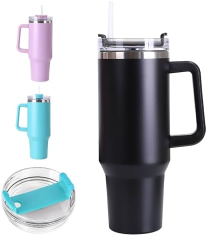 Leak-Proof H2.0 Stainless Steel Tumbler | 1200ML Insulated Travel Mug with Handle & Straw